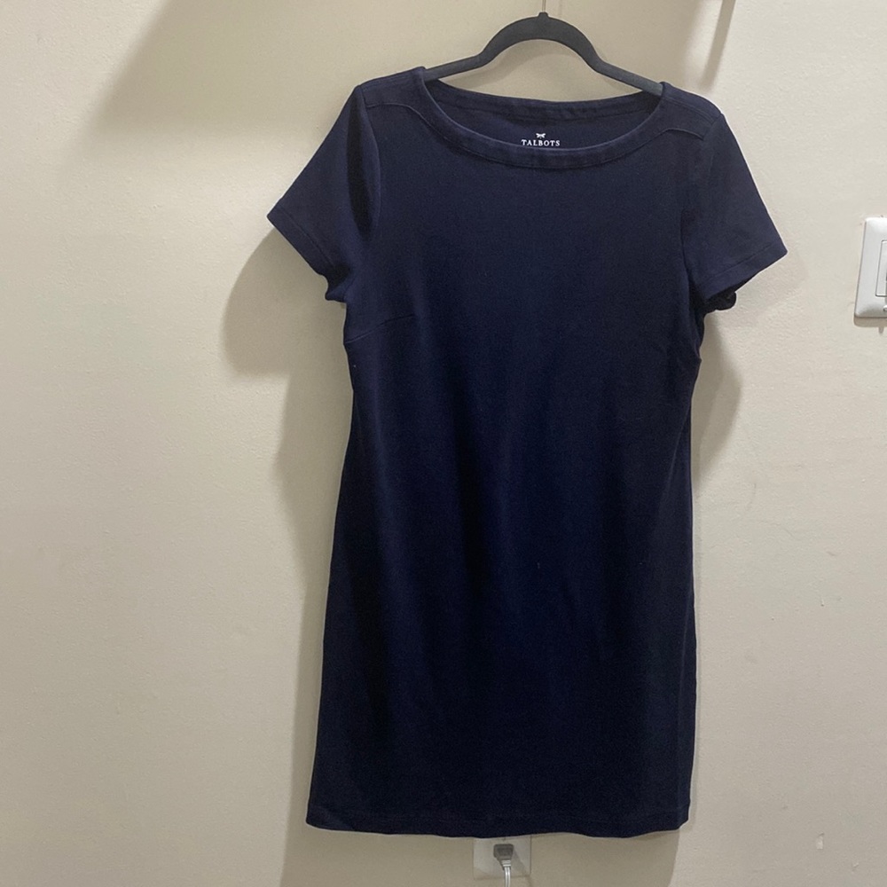 Talbots casual navy dress